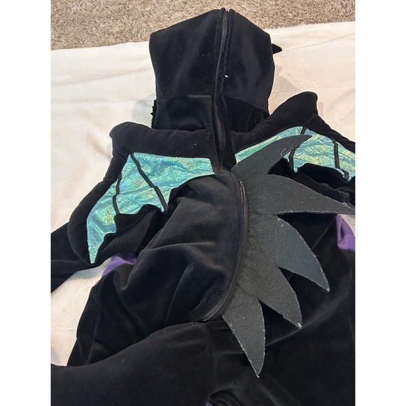 Disney Store Malificent Dragon Halloween Costume Kids 8/10T Black Purple - Picture 12 of 12